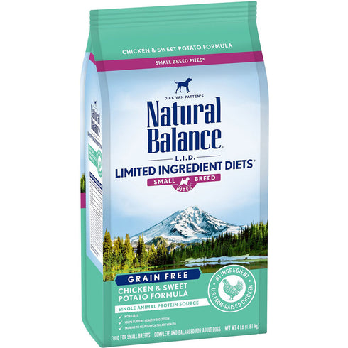 Natural Balance L.I.D. Chicken Sweet Potato Small Breed Bites Dog Food 12lb - Poudre Pet and Feed Supply